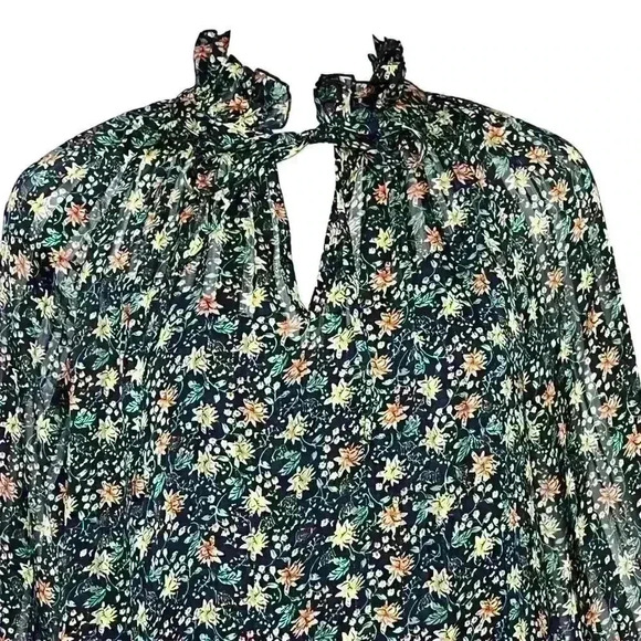 Code X Mode Floral Long Sleeve Chiffon Dress Size XS - Picture 5 of 14